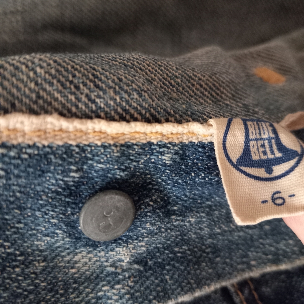 Vintage 70s Denim Rare Wrangler Blue Bell 6 Boys Jeans Trucker Jacket Kids - Picture 3 of 7